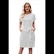 thumbnail image 2 of Vestido Camisero de Verano A Rayas de Corta para Mujer, Informal, con Lazo en la Cintura y Bolsillos, Gris , Talla M, 2 of 9