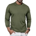 thumbnail image 2 of VJATTWR Mens Neck Thermal Undershirts Slim Fit Wicking Long Sleeve T Shirts Comfy Lightweight Solid Workout Tops for Men L, 2 of 8