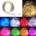 thumbnail image 4 of 1M 2M 5M 10M USB Powered LED String lights Silver Wire Fairy Garland New Year Decor Wedding Christmas Decoration for Home Room, 4 of 5