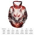 thumbnail image 7 of LAOLIUSN Men’s Fox Hoodie All Over Print 3D White Wolf Face Graphic Pullover Sweatshirt,S-4XL, 7 of 7