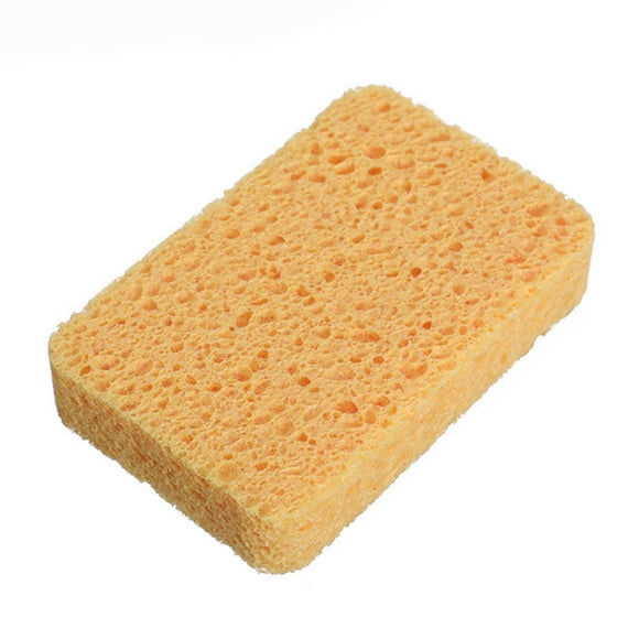 Cellulose Heavy-Duty Scrub Sponges, Biodegradable Wood-Pulp Kitchen Cleaning Pads, Non-Scratch Safe for Non-Stick Pans, Oversized 4.3X2.8 in Sponge for Pots Walls Countertops, , 1*Sponge Scouring Pad