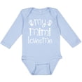 thumbnail image 3 of Inktastic My Mimi Loves Me Grandkids Boys or Girls Long Sleeve Baby Bodysuit, 3 of 5