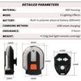 thumbnail image 2 of 4Pcs Turn Signals for Bicycles with Alarm, USB Charging Remote Control Split/Integrated Bike Tail Light 5 Modes Waterproof Strobe Bike Rear Lights Can be Mounted on Front and Rear of Bicycle, 2 of 7