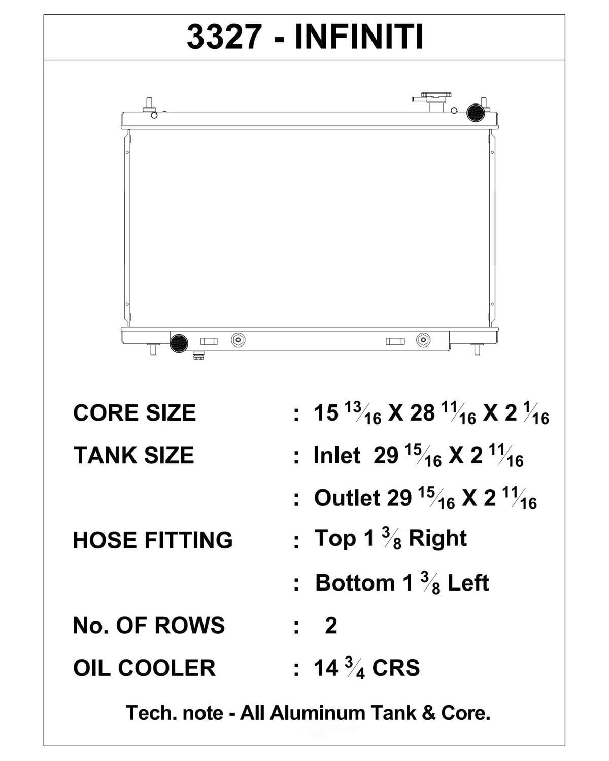 CSF 3327 Radiator