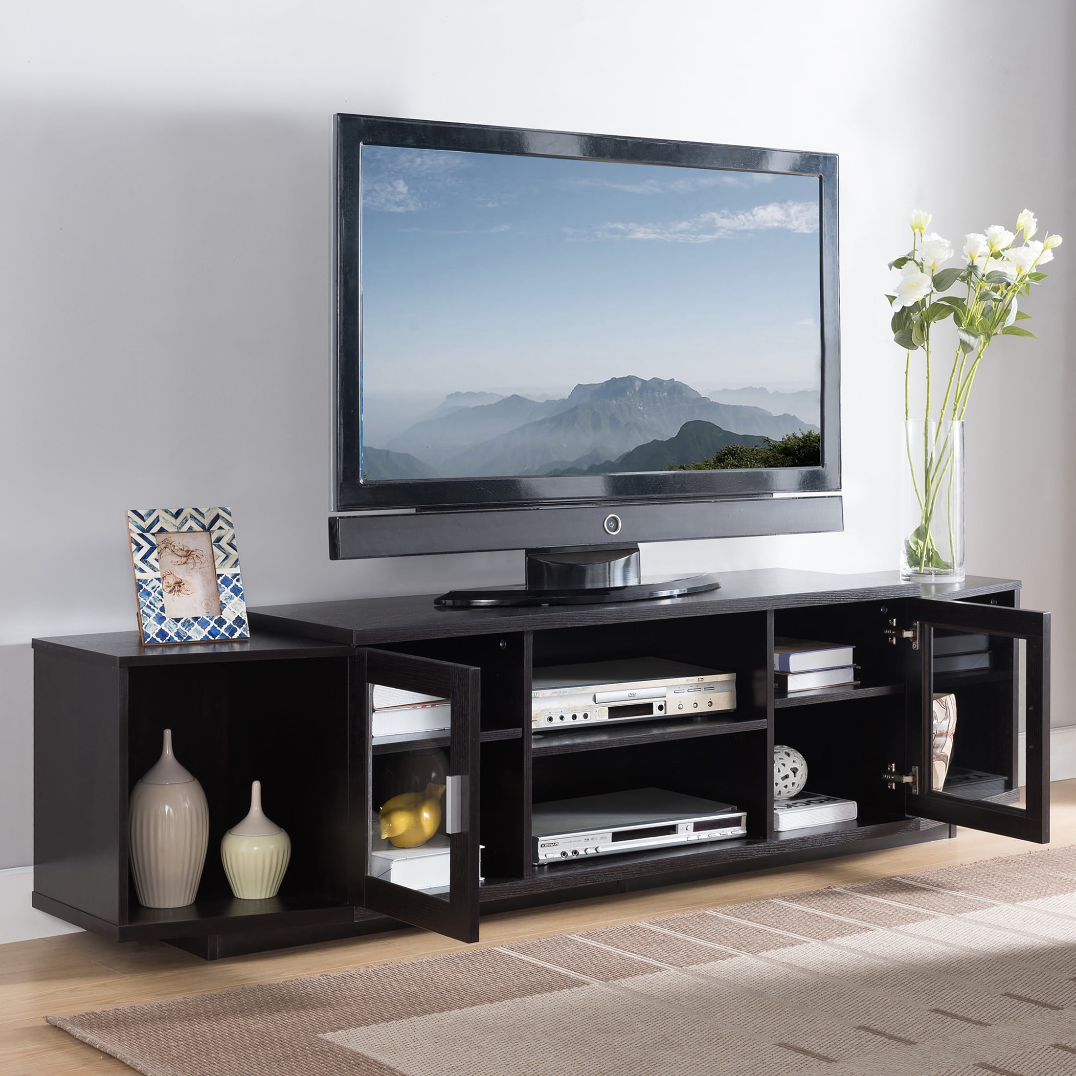 Furniture of America Daytona TV Stand for TVs up to 80", Cappuccino