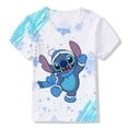 thumbnail image 2 of Kawaii Disney Stitch niños y niñas ropa dibujos animados niños blanco manga corta patrón niños camiseta 1-12 años Old160 Gao Jinjia LED, 2 of 2