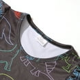 thumbnail image 2 of Toddler Girls Dinosaur Dress Flutter Sleeve Summer Casual Clothes 2-3T, 2 of 4