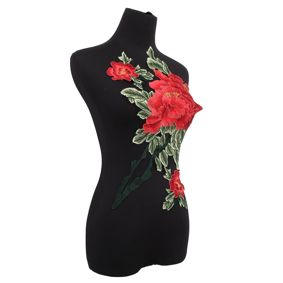 Flower Motif Collar Sew on Patch Applique Badges Embroidered Bust Fashion Dress