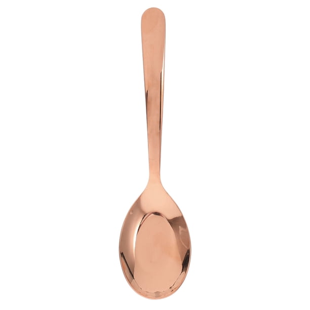 Cuchara plana de acero inoxidable Cuchara de té de acero inoxidable Cucharas de postre Cucharas de cocina Cucharas de sopa Cuchara de mesa de metal para cocina casera o restaurante Oro rosa