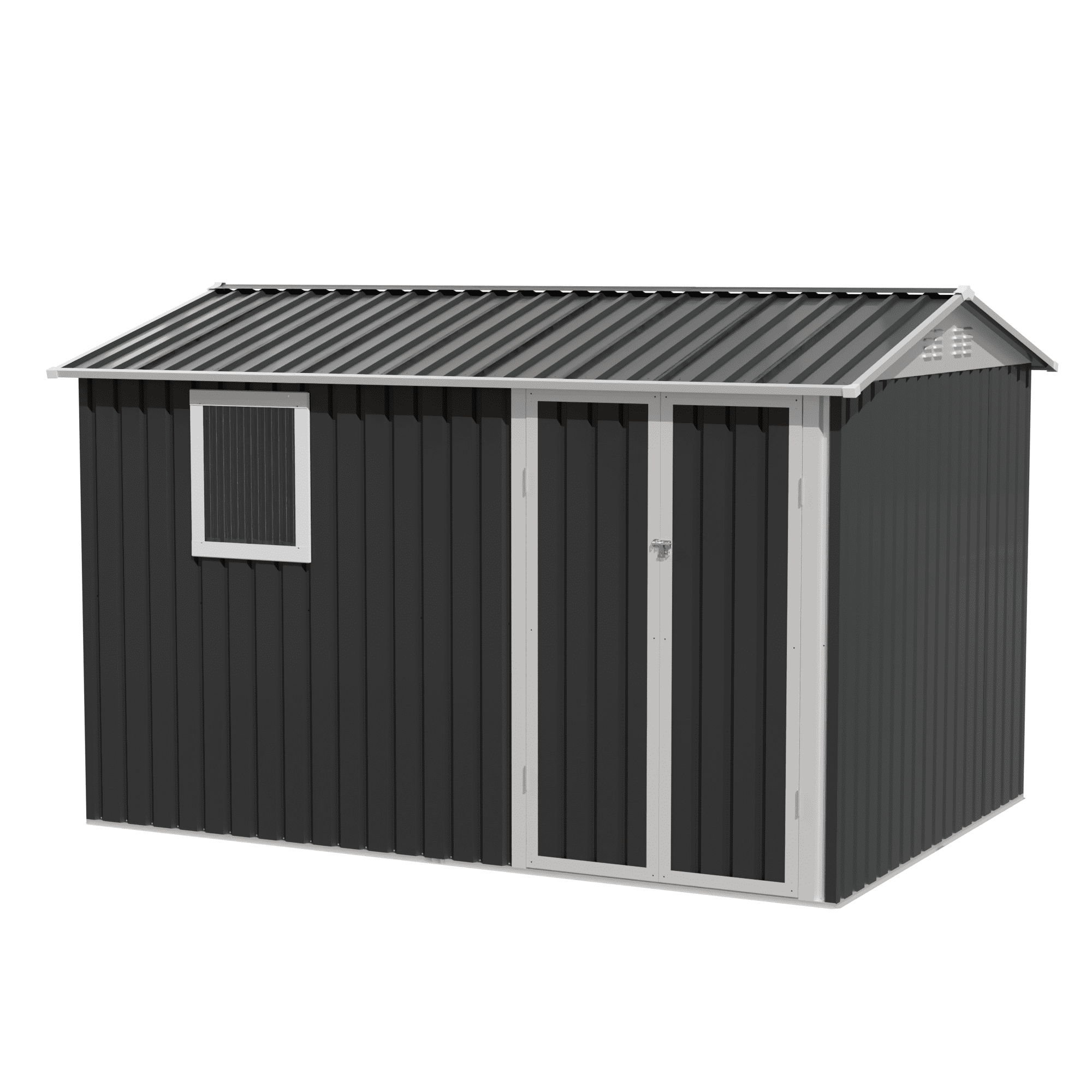 Outdoor Storage Shed 9*6 FT Metal Garden Shed for Patio Backyard Tools House Storage Shed with One Window 9.5 x 6.7FT,Small Storage Shed