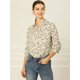 thumbnail image 3 of CamiFloral Con Botones Y BluDe ManLarCon Cuello En PunPaMujer Beige XS, 3 of 6