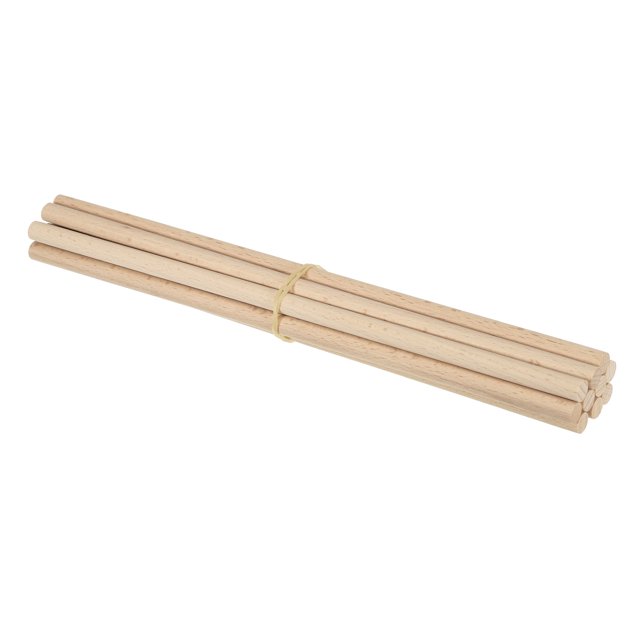 Unique Bargains 3/8 x 12 Inch Dowel Rods Wood Sticks Unfinished Wooden Dowel Rods Round Dowels Sticks 10 Pcs