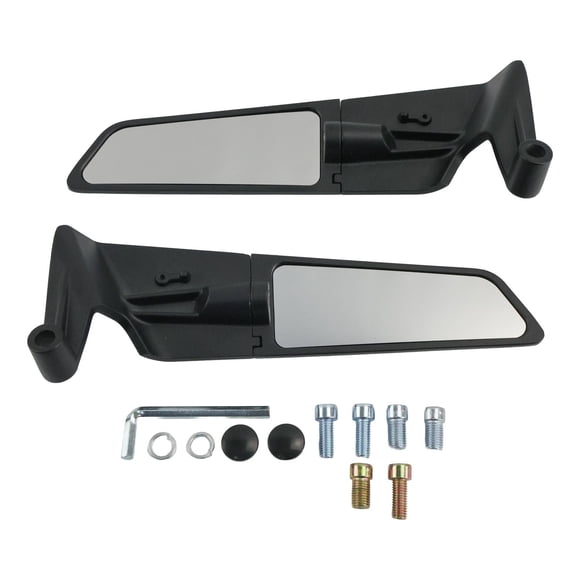 Espejo Tipo Aleron Largo 265Mm Base Corta Negro Set