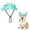 A006- Green, variant on Pet Summer Hat, Cat Bucket Hat, Small Dog Sun Cap, Kitten Sun Hat, Made of Soft Cow Print Fabric and Breathable Fabric, Fitted with Adjustable Chin Strap for Secure Pet Sun