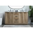 thumbnail image 4 of Elegant Kitchen and Bath 60 Inch Double Bathroom Vanity In Natural Oak, 4 of 4
