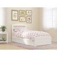 thumbnail image 4 of AFI Warren Twin XL Wood Platform Bed with Headboard Footboard & 2 Storage Drawers, White, 4 of 15