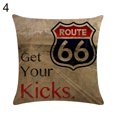 thumbnail image 2 of Ludlz Vintage Route 66 Linen Pillow Case Soft Cushion Cover Sofa Home Office Decor, 2 of 8