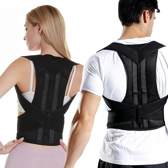 Back Brace Posture Corrector for Women and Men, Shoulder Straightener, Adjustable Full Back Support for Upper and Lower Back