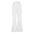 thumbnail image 4 of Hogleaql Men's Vintage Classic Flared Pants 60s 70s Bell Bottoms Jeans Disco Denim Pants Classic with Pocket for Men White L, 4 of 4