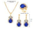 thumbnail image 3 of Dsscvnef Water Drop Jewelry Set Personalized Fashion Colorful Water Diamond Necklace Earrings Ring Set Bridal Jewelry, 3 of 8