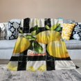 thumbnail image 5 of FCXZI Lemons Checkered Flannel Blanket, Warm Lightweight Multi-Purpose 50*60in, 5 of 7
