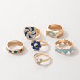 thumbnail image 4 of Estrella Amor Corazón Yin Yang Anillos Para Mujer Chica Metal Anillos De Dedo Anillos Apilables Joyería De Moda Regalo 6 Unids Cateissary AP005898-00, 4 of 6