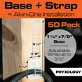 thumbnail image 3 of Nova Pro Supply Cable Organizer, White Adhesive-Backed Cable Straps, 50 Pack, 3 of 6