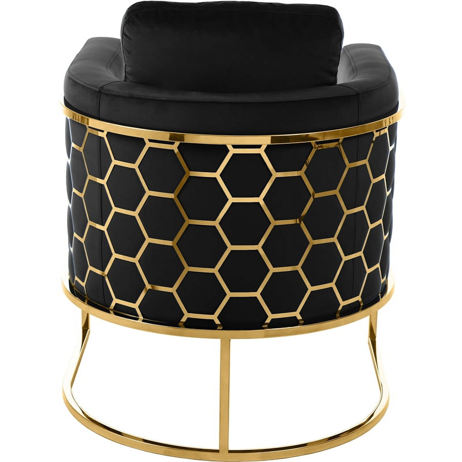 Golden Hour King Louis Back Arm Chair in Gold/Black