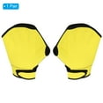 thumbnail image 3 of Uxcell Webbed Swim Gloves Swimming Resistance Training Gloves Webbed Paddle Aquatic Gloves Yellow, L, 3 of 6