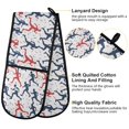 thumbnail image 4 of Dailycode Double Sided Oven Mitt with Loop Heat Resistant Kitchen Long Potholders 7" x 35" Human Runing, 4 of 6