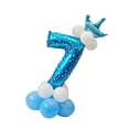 thumbnail image 4 of 1 juego de globos de látex con números grandes del 0 al 9, ideales para fiestas. Numero 7, 4 of 4