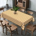 thumbnail image 2 of Fall Buffalo Check Plaid Tablecloth Gingham Orange and White Plaid Table Cover for Thanksgiving Checkered Seasonal Country Farmhouse Kitchen Dining Room Decor, 2 of 5