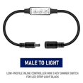 thumbnail image 5 of Low-profile Inline Controller Mini 3 Key Dimmer Switch for LED Strip Light Black, 5 of 5