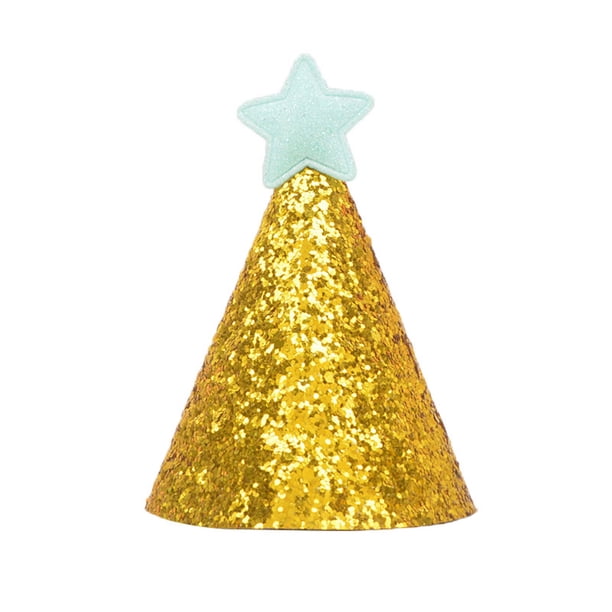 Sombrero de fiesta ajustable con purpurina para mascotas - Poliéster, decoración de estrellas, para perros pequeños/gatos/cumpleaños