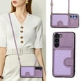 thumbnail image 3 of SaniMore for Samsung Galaxy S23 Plus Case, Magnetic Wallet Case with Shoulder & Wrist Strap for Women/Girls, PU Leather Card Holder Flip Kickstand Cover for Samsung Galaxy S23 Plus 5G, Purple, 3 of 8