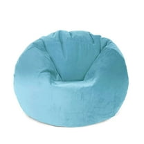 Lotus Lounge Chair Medium Round Bud Velvet Bean Bag Cover - 27.5" x 27.5" - Mint
