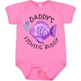 thumbnail image 3 of Inktastic Daddy's Fishing Buddy with Cute Purple Fish Boys or Girls Baby Bodysuit, 3 of 5