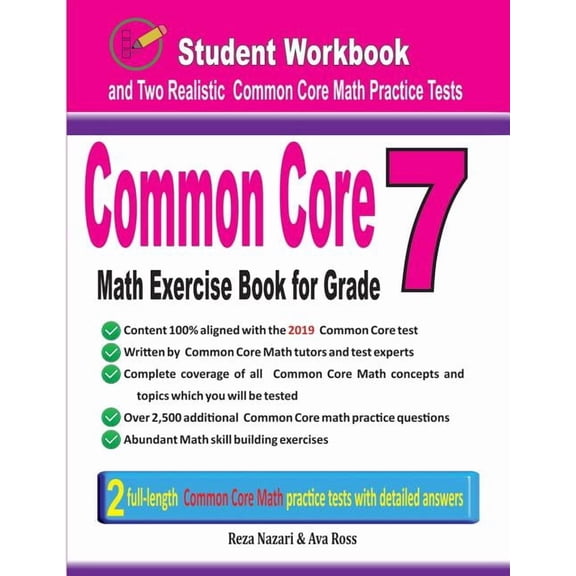 Common Core Math Exercise Book for Grade 7: Student Workbook and Two Realistic Common Core Math Tests, (Paperback)