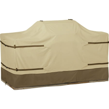 Veranda Patio Grill Cover Classic Accessories Veranda™ Patio Island Grill Cover - Center Island Grill Head, Medium, 78-Inch L, Pebble ()
