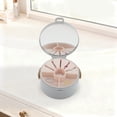 thumbnail image 4 of Unique Bargains Elegant Round Multi-Function Jewelry Box Organizer Gray, 4 of 5