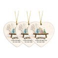 thumbnail image 2 of Dserfhy Heart-Shaped Sea Glass Family Ornament Handmade Sea Glass Art Heart Ornament for Christmas Tree Home Decor, 2 of 8