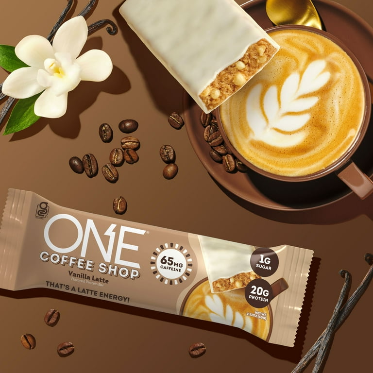 ONE Brands Coffee Shop Protein Bar, Vanilla Latte, 20g Protein