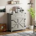 thumbnail image 3 of Furmax Modern Farmhouse Storage Cabinet, Wood Kitchen Buffet Sideboard with Drawer and Shelf,Gray, 3 of 8