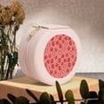 thumbnail image 6 of Naloa Red Strawberry Round Jewelry Box, Travel Jewelry Organizer, 3.9 x 3.9 x 2in Jewelry Storage Box for Women-Pink, 6 of 7