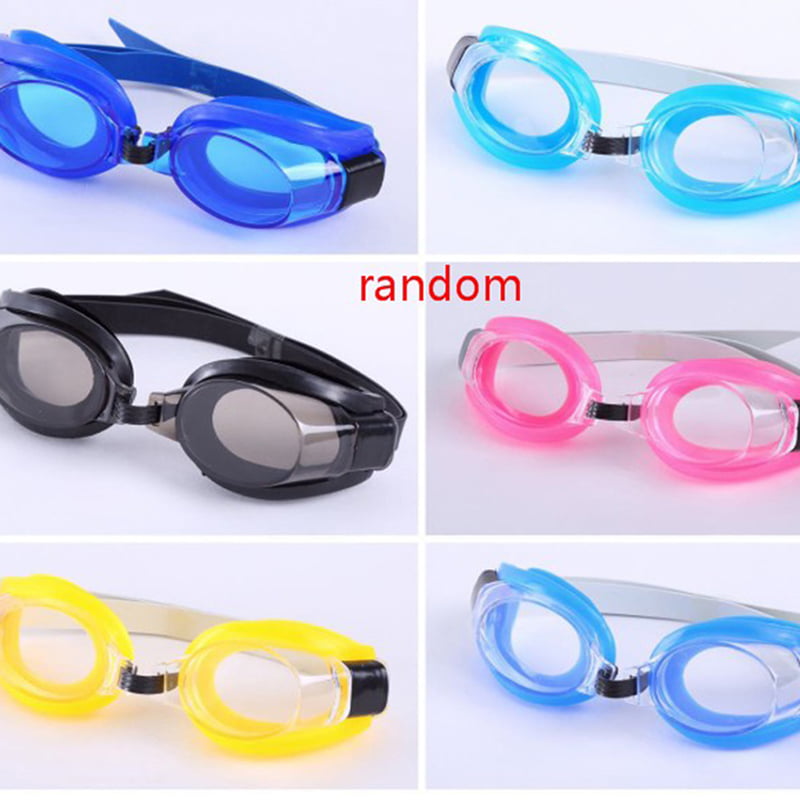 Black Nose Clip+Ear Plug+Anti fog UV Swimming Swim Adjustable Glasses _SE 
