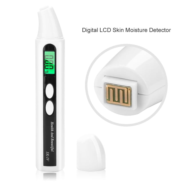 Detector Digital De Humedad De La Piel Con Sonda Altamente Sensible 0~99,9%e, Pantalla LCD, Retroiluminación, Para Probador De Análisis De Aceite Y Humedad De La Piel Del Rostro