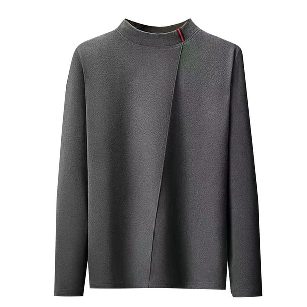pstuiky manga larga de hombre, Camiseta informal de cuello redondo con estampado de moda para hombre, camiseta de manga larga top de hombre xxl