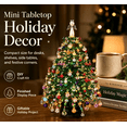 thumbnail image 2 of DIY Beaded Mini Christmas Tree Kit Easy Assembly Craft Set with Warm LED Lights for Festive Winter Wonderland Shelf Display, 2 of 8