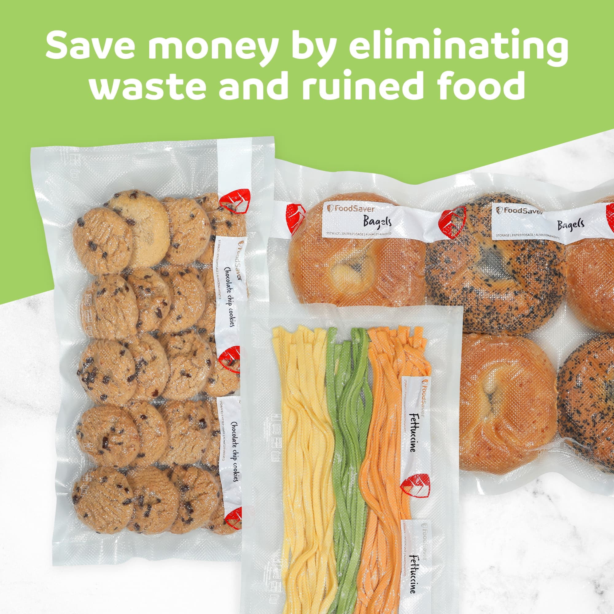 FoodSaver Vacuum Sealer Rolls, 1 Pack 11" x 18' Rolls, BPA-Free Custom Size Storage Bags for Food Storage, Sous Vide, and Meal Prep