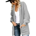 thumbnail image 2 of Womens Open Front Chunky Knit Sweater Cardigans Long Sleeve Casual Loose Cozy Outwear with Pockets, 2 of 6